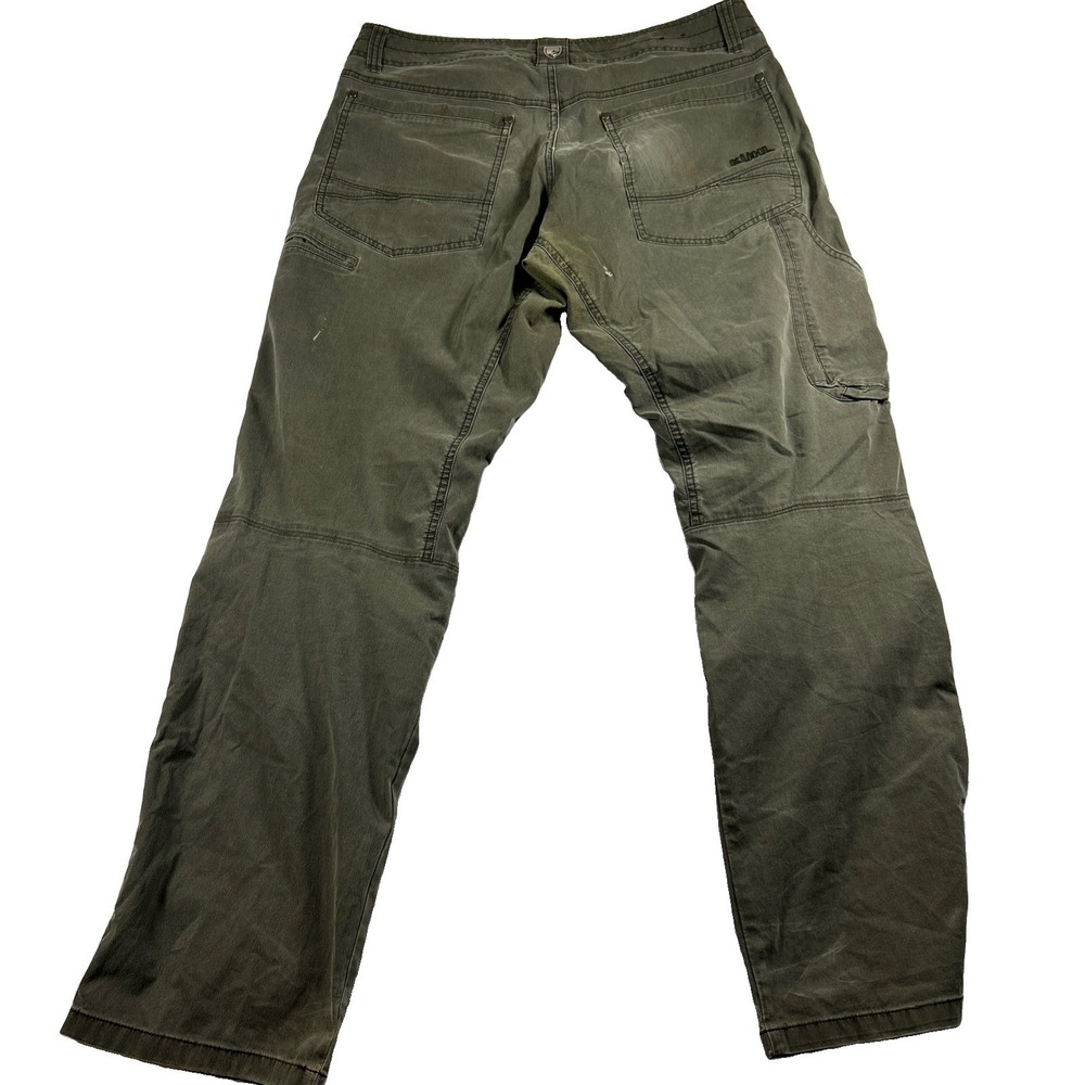 Kuhl Revolvr Cargo Pants Mens 34x32 Green Cotton Nylon Stretch Quick Dry
